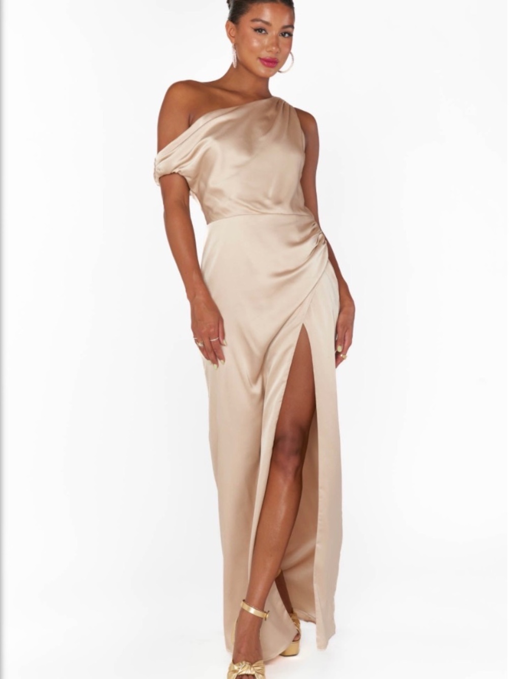 Show Me Your MuMu - Champagne Luxe Satin Jodie Bridesmaid Dress